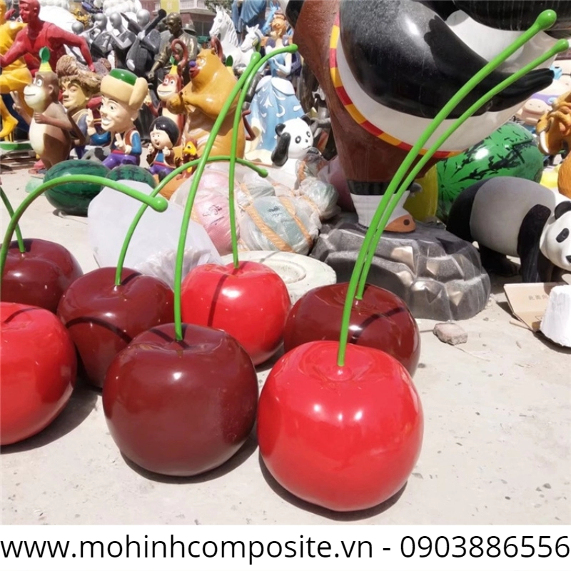 lam trai cay bang composite 1 2635 - Mô hình trái anh đào  frp D400mm